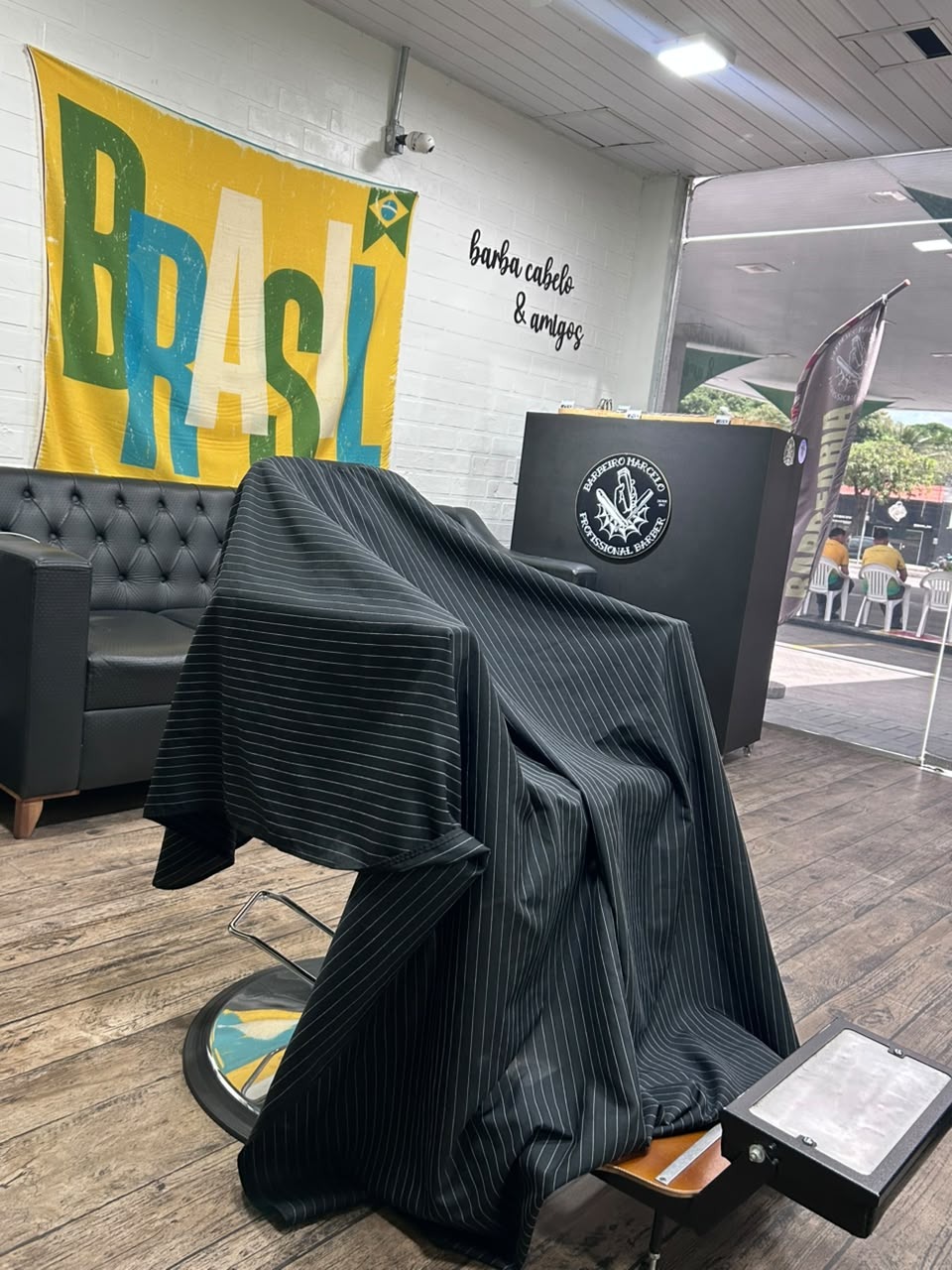 Ambiente interno da Barbearia Marcelo